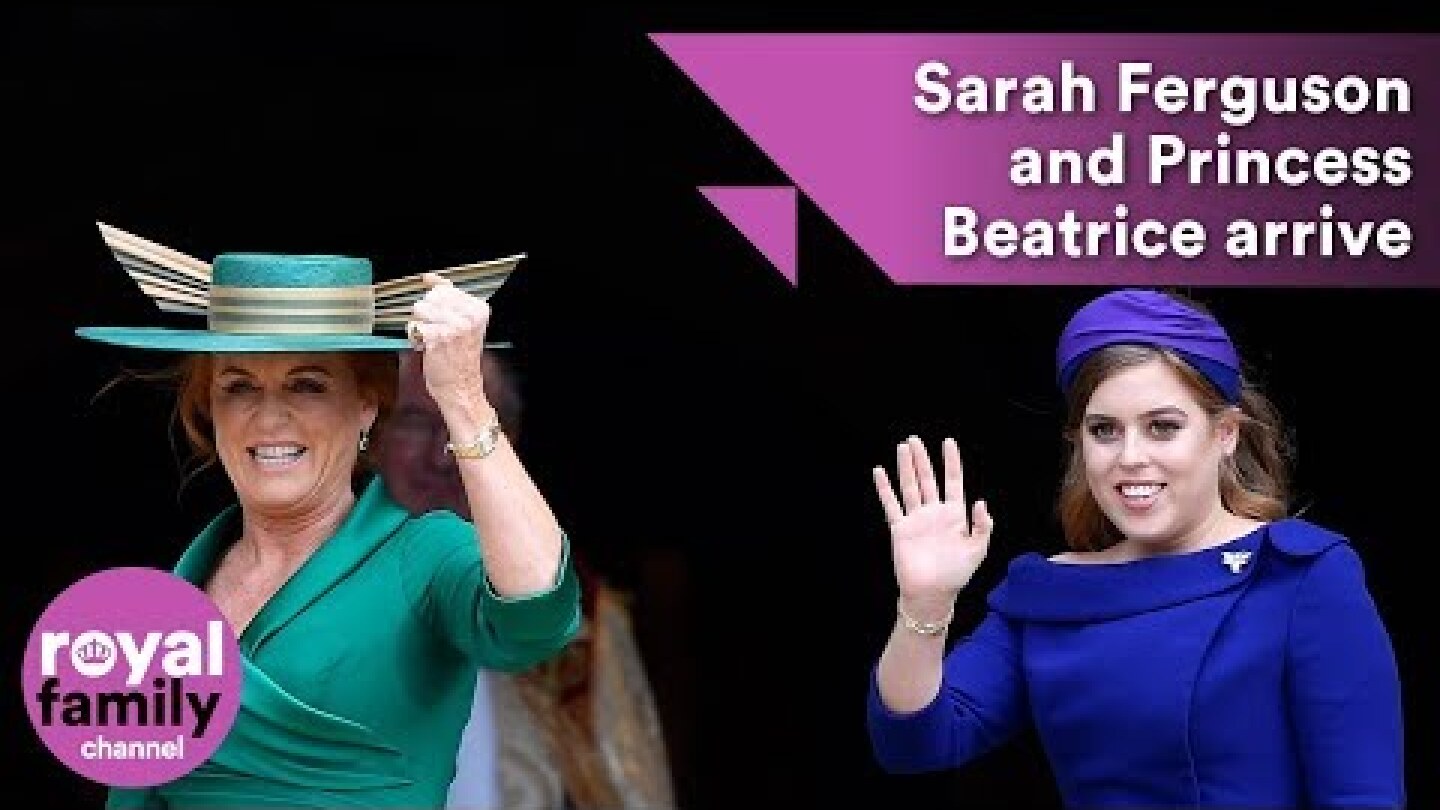 Princess Beatrice and Sarah Ferguson arrive for royal wedding