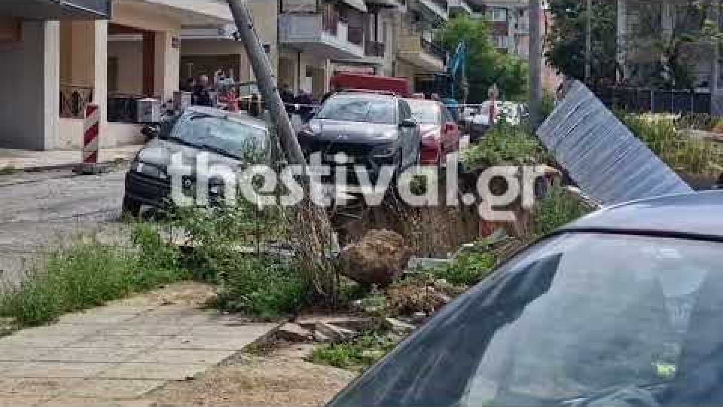 Thestival.gr Κατάρρευση τοιχιου στους Στάβλους Παπάφη