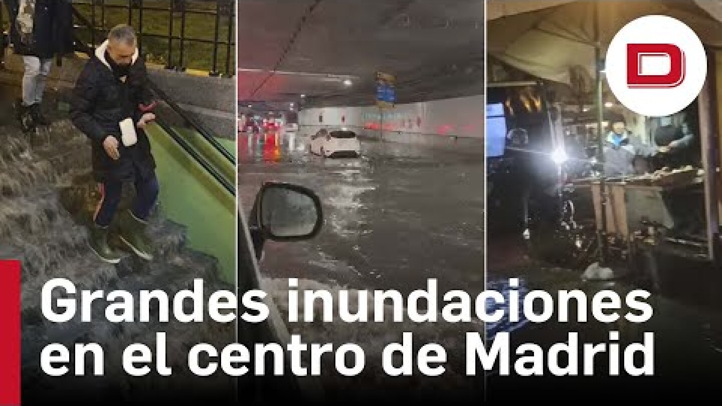 Los vídeos que dejan las grandes inundaciones en Madrid