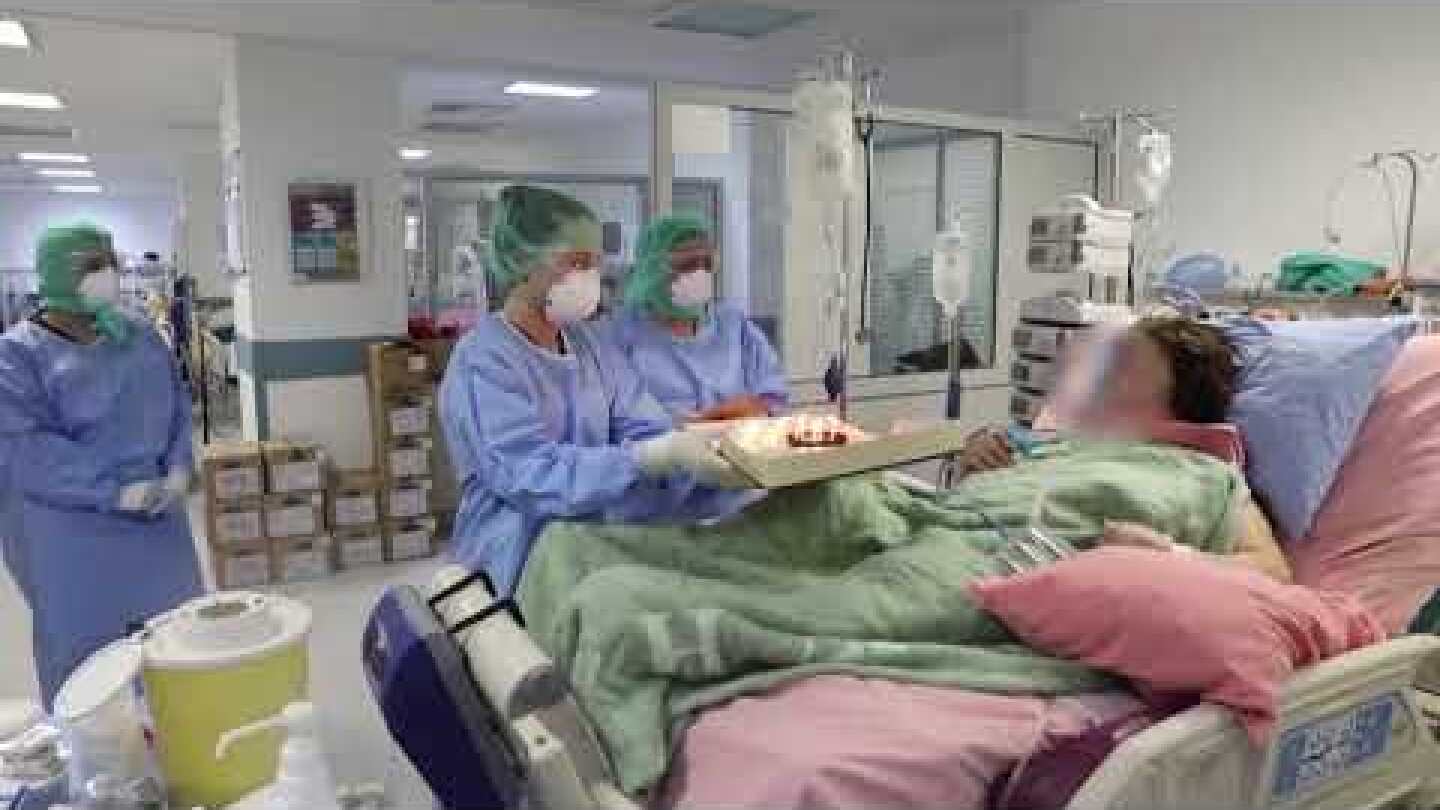 Greek coronavirus ICU patient gets birthday surprise