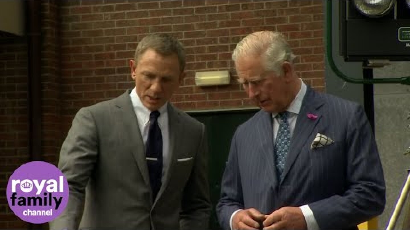 The name's Charles...Prince of Wales meets Daniel Craig on James Bond set