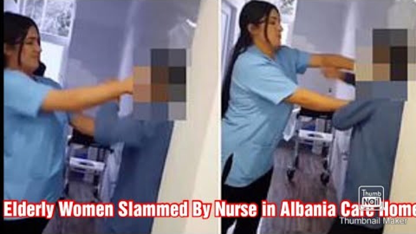 Shocking Moment: Elderly Woman in Kosovo Care Home is SLAPPED Repeatedly by Nurse Albania Care Home