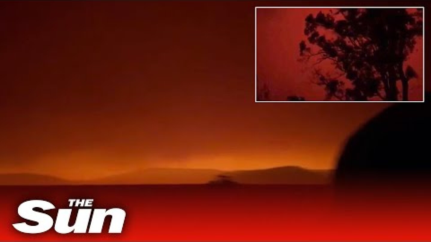 Australia bushfires trap 4,000 people at Mallacoota beach under blood red sky