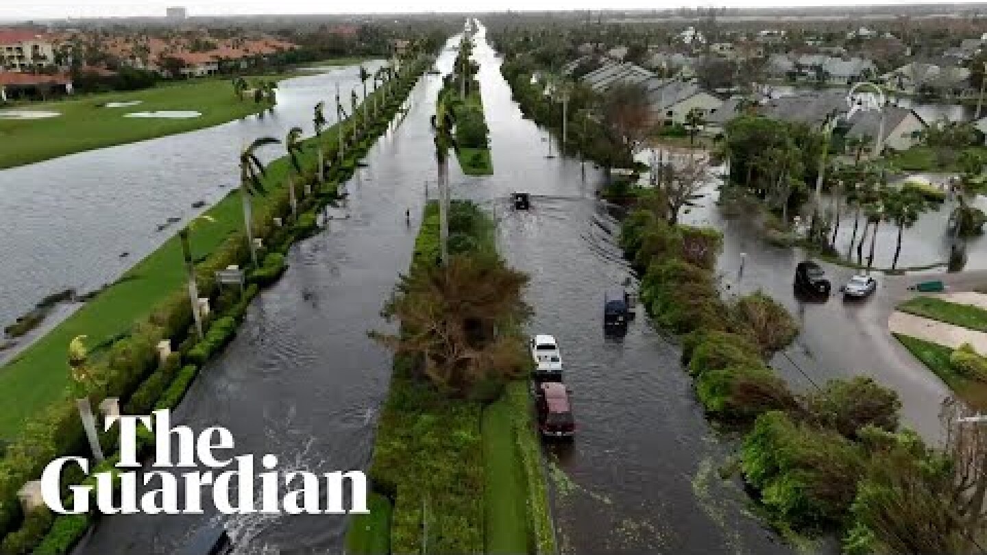 Aerial footage shows destruction and flooding caused by Hurricane Ian