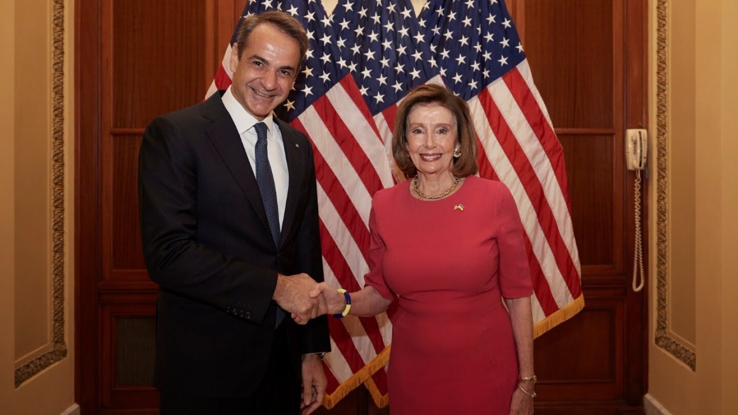 Συνάντηση Κυριάκου Μητσοτάκη με την Πρόεδρο της Βουλής των Αντιπροσώπων των ΗΠΑ, Nancy Pelosi