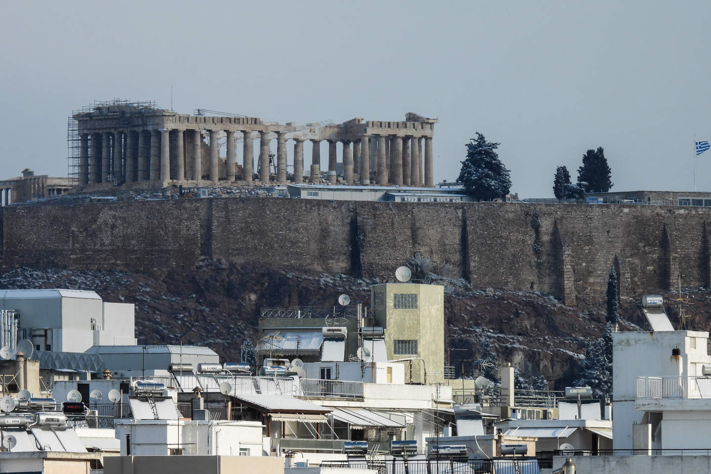 Χιονόπτωση στην Αθήνα - Κακοκαιρία «Μπάρμπαρα»