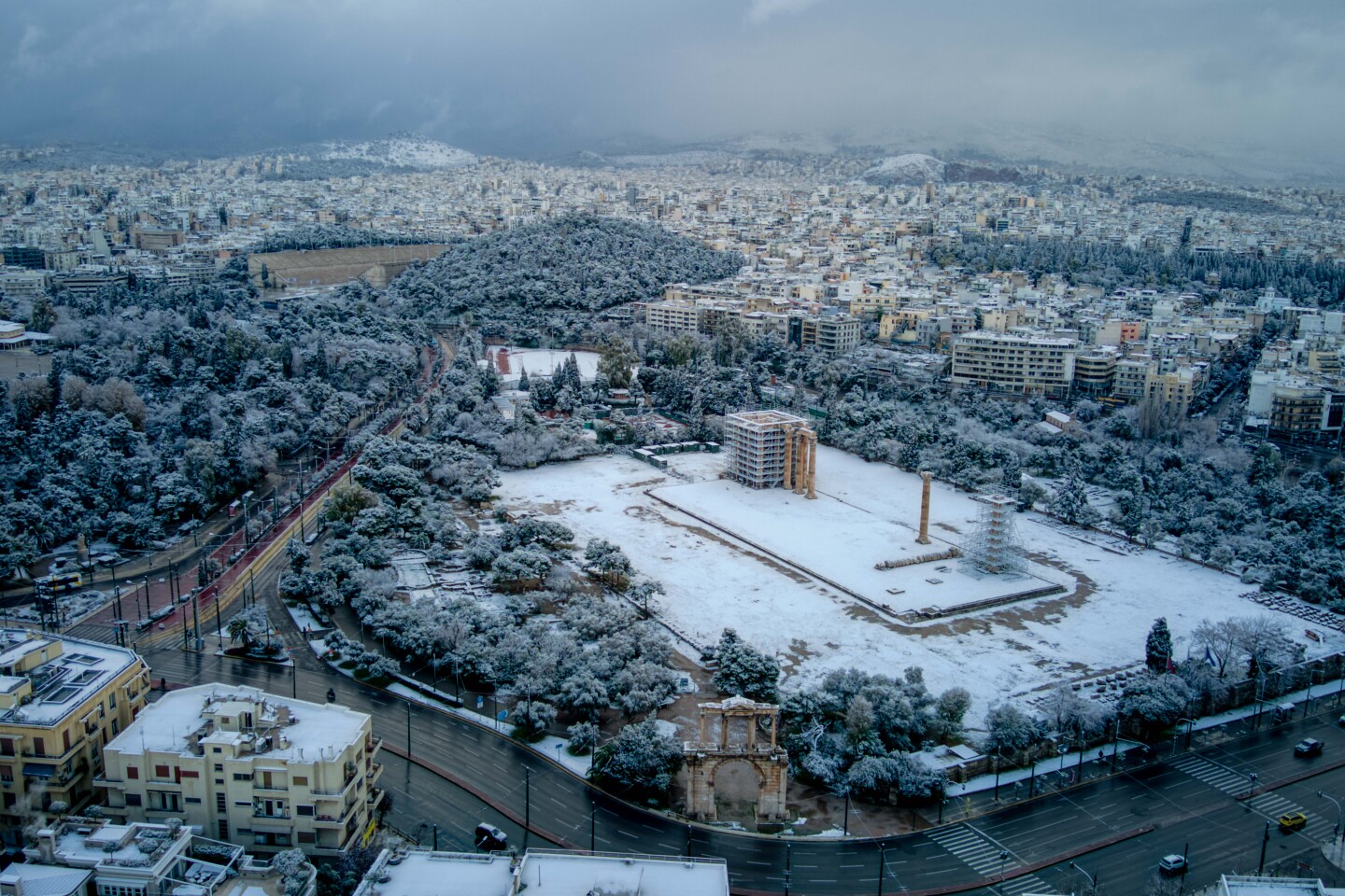 Χιονόπτωση στην Αθήνα - Κακοκαιρία «Μπάρμπαρα»