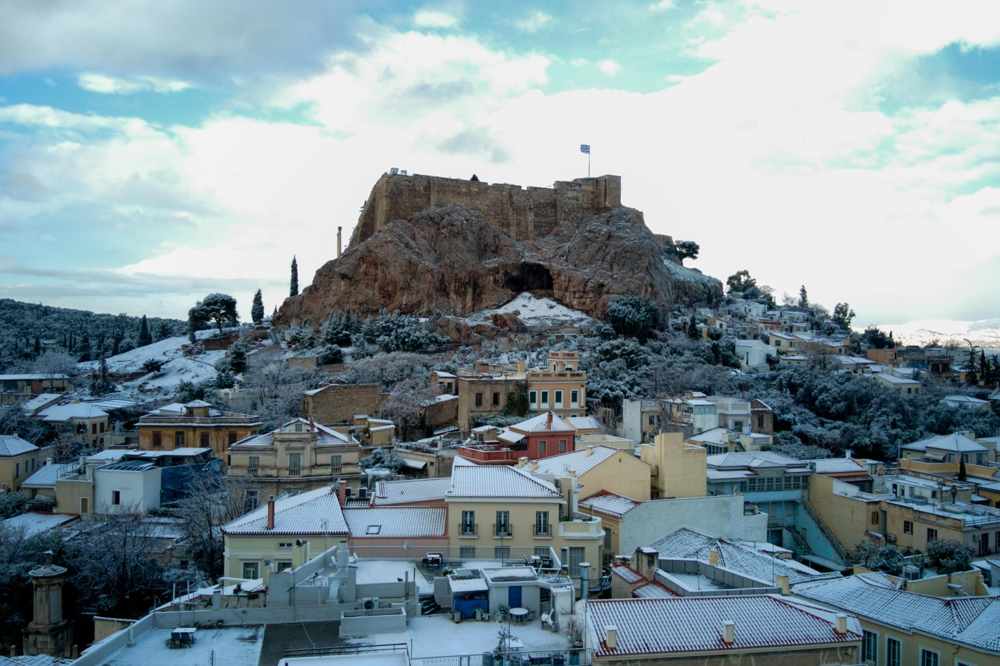 Χιονόπτωση στην Αθήνα - Κακοκαιρία «Μπάρμπαρα»