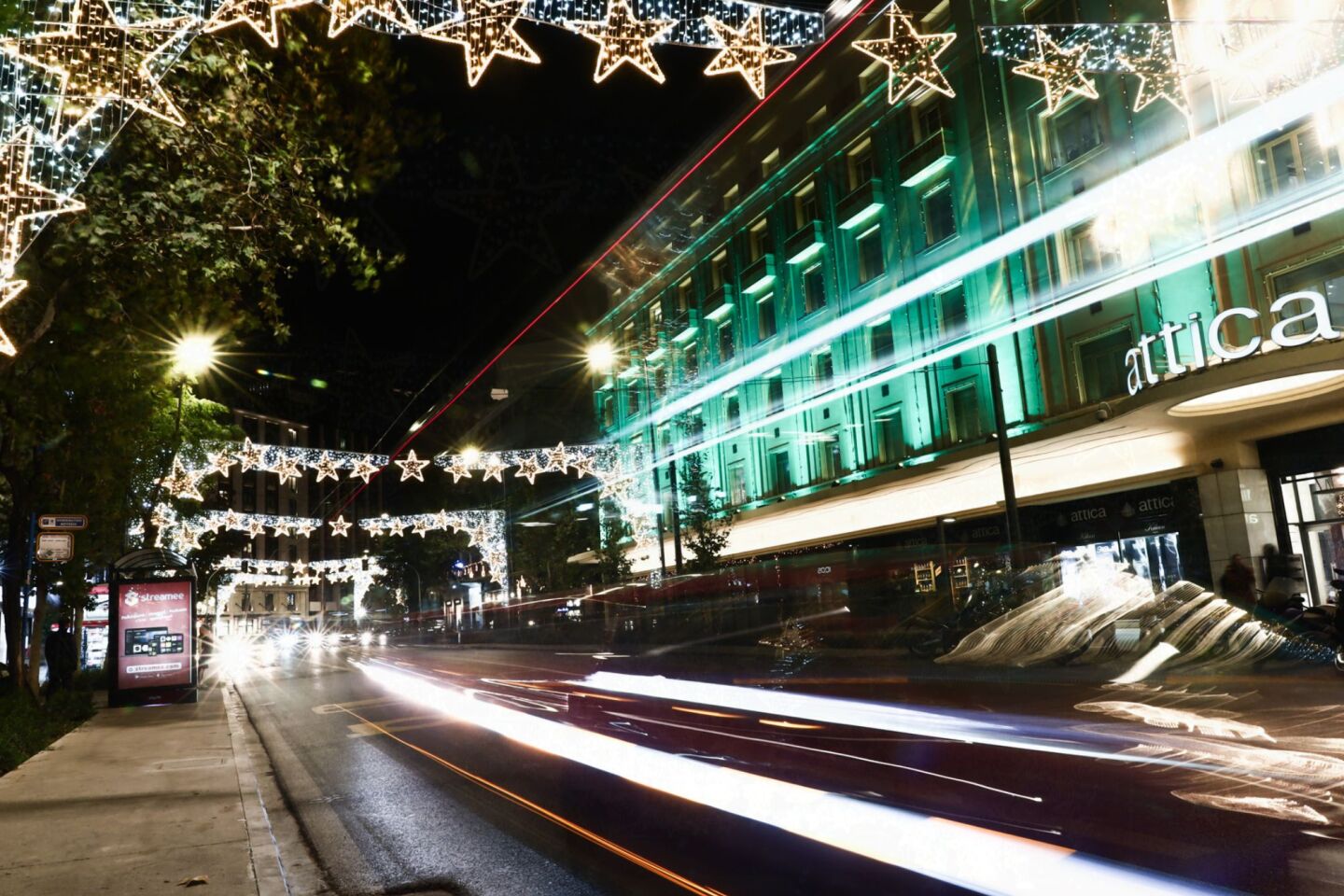 Το στολισμένο κέντρο της Αθήνας