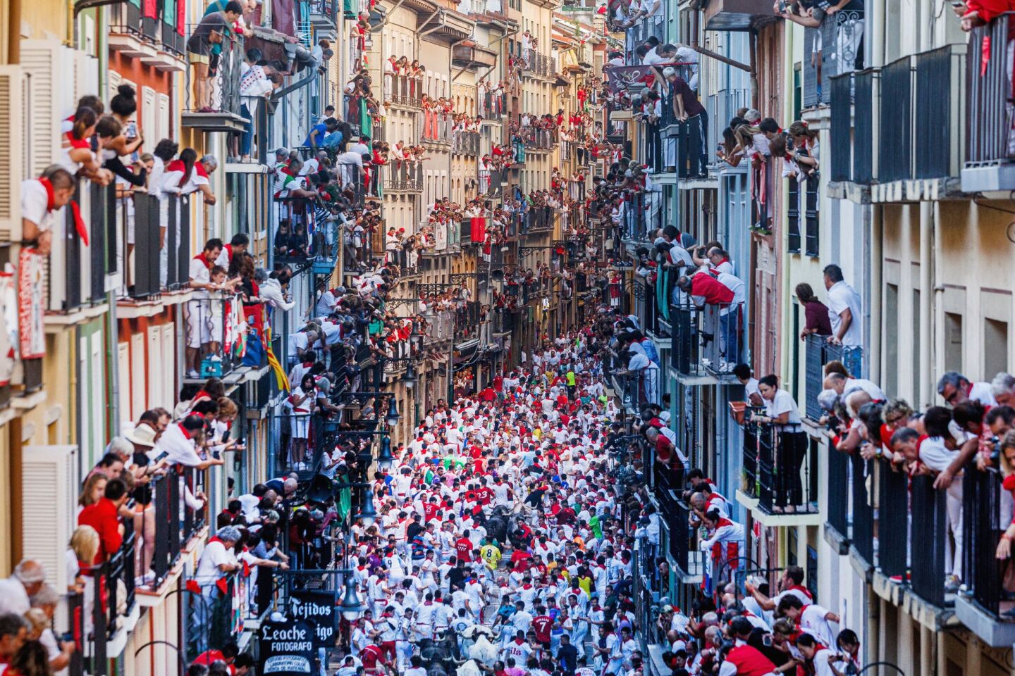 Στην Παμπλόνα της βόρειας Ισπανίας στις 14 Ιουλίου όπου διαδραματίζονται οι Σανφερμίνες, το μεγαλύτερο πανηγύρι της πόλης