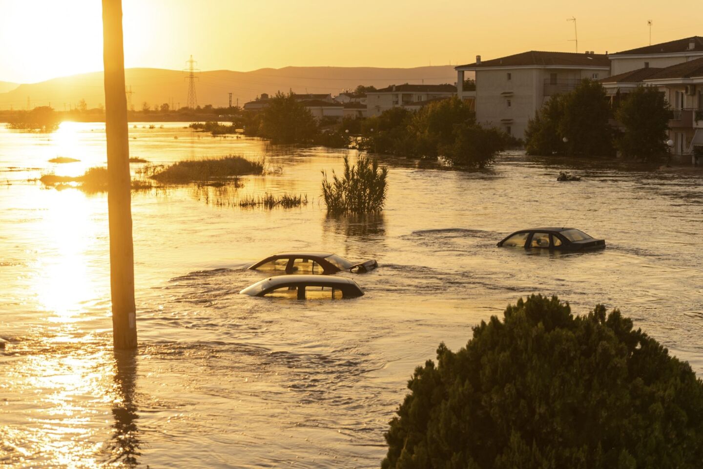 Πλημμυρισμένες εκτάσεις στη Γιάννουλη της Λάρισας, 10 Σεπτεμβρίου 2023