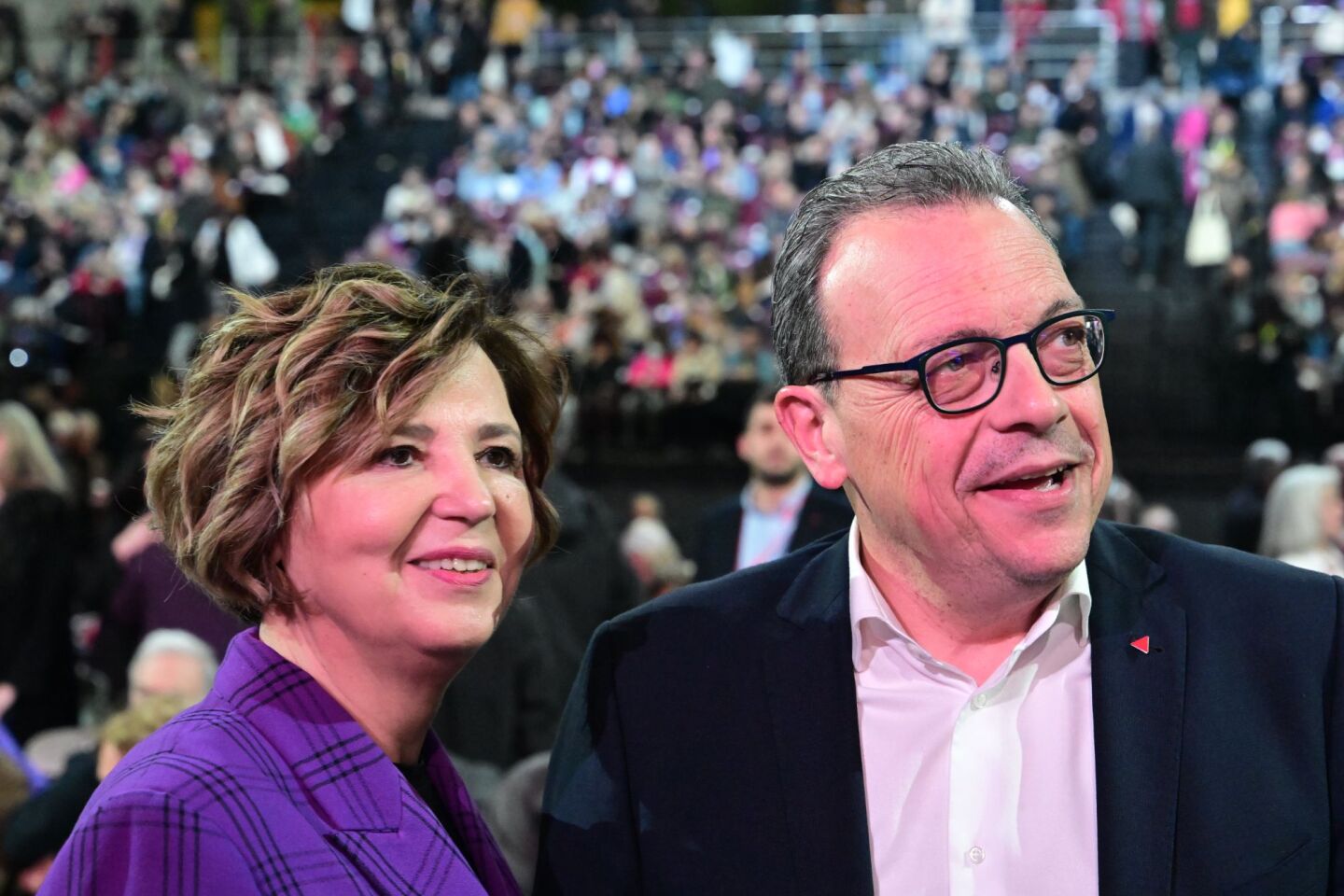 Η Όλγα Γεροβασίλη και ο Σωκράτης Φάμελλος στο συνέδριο του ΣΥΡΙΖΑ