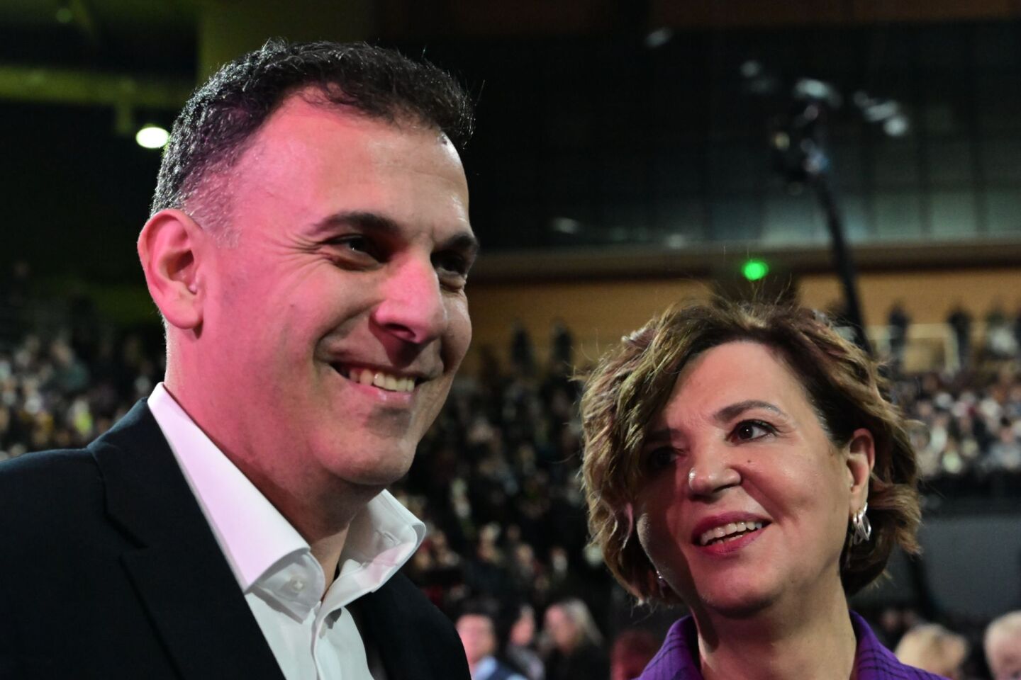 Ο Γιώργος Καραμέρος με την Όλγα Γεροβασίλη