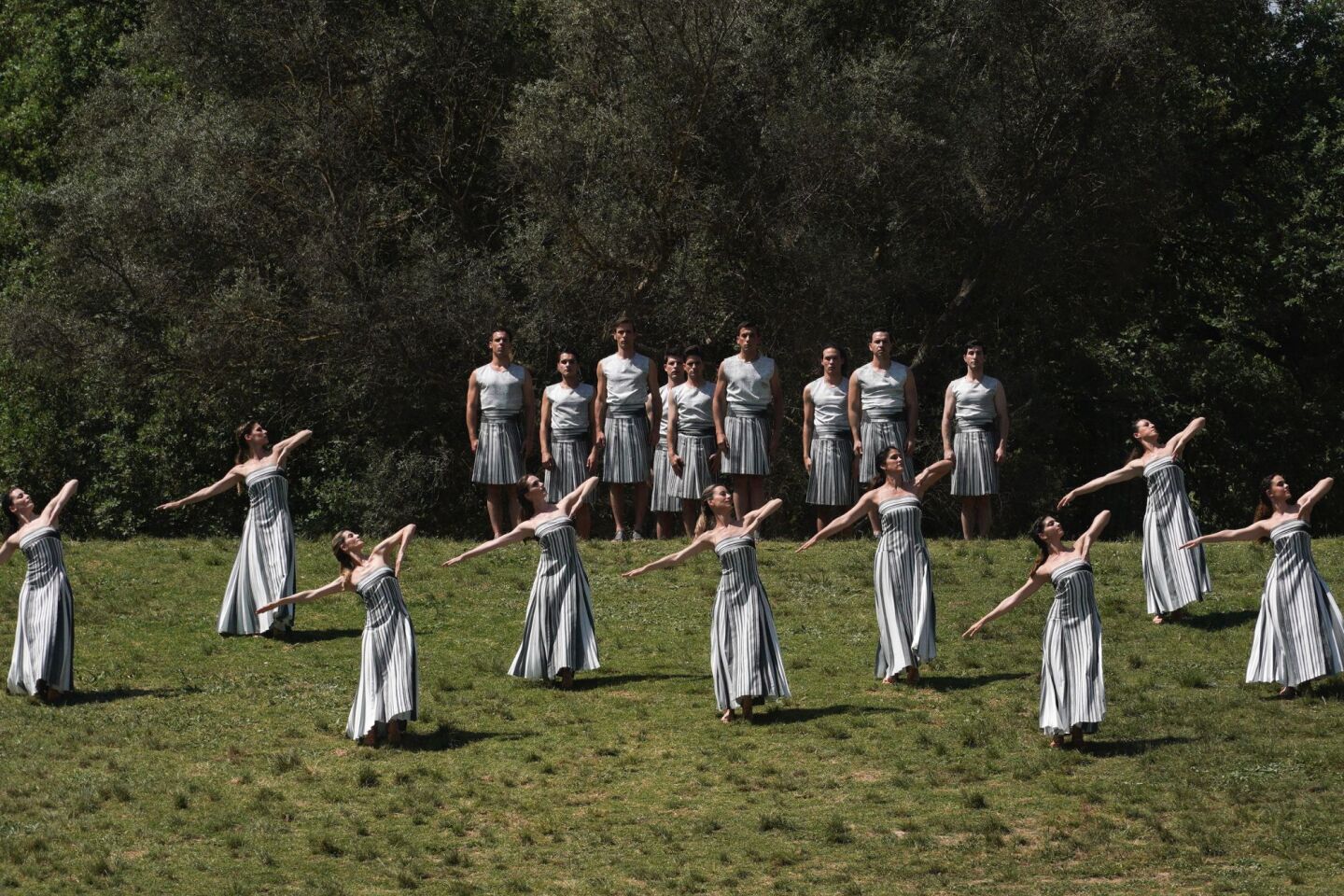 H Επίσημη Πρόβα της Τελετή Αφής της Ολυμπιακής Φλόγας στην Αρχαία Ολυμπία