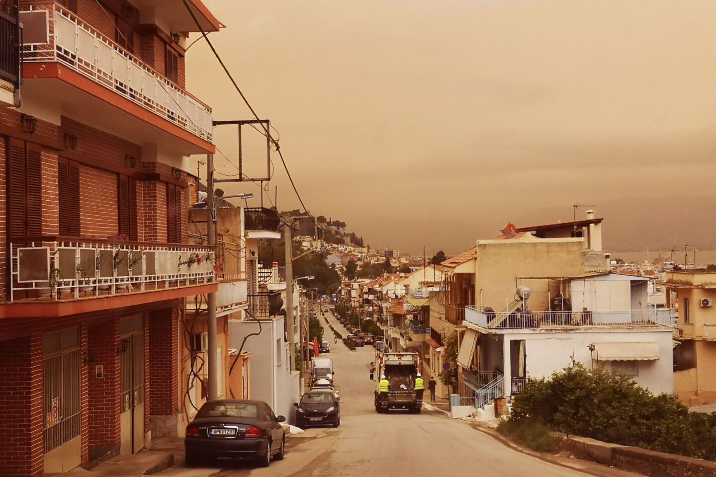 Το Ναύπλιο καλυμένο από την αφρικανική σκόνη