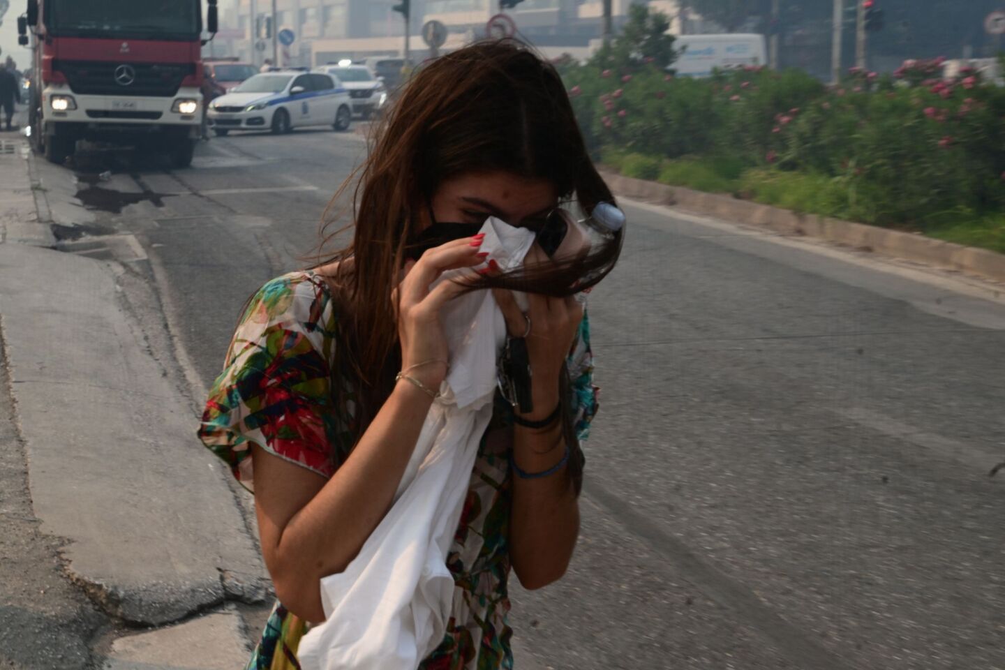 Εικόνες από τη φωτιά στην Αττική
