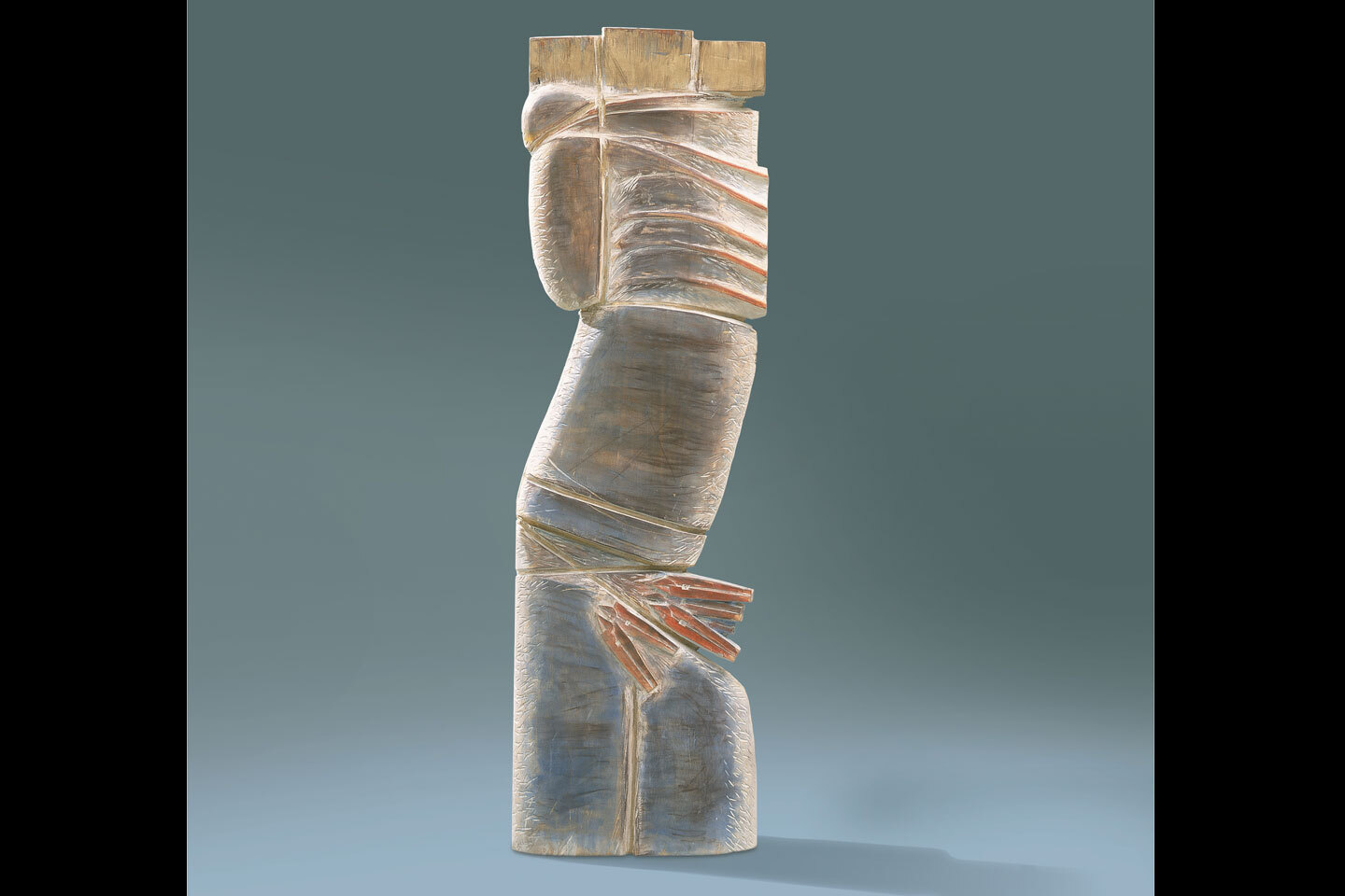 «Γυναίκα» (1992), ξύλο, μέταλλο, χρώμα, 100 x 35 x 5 εκ.