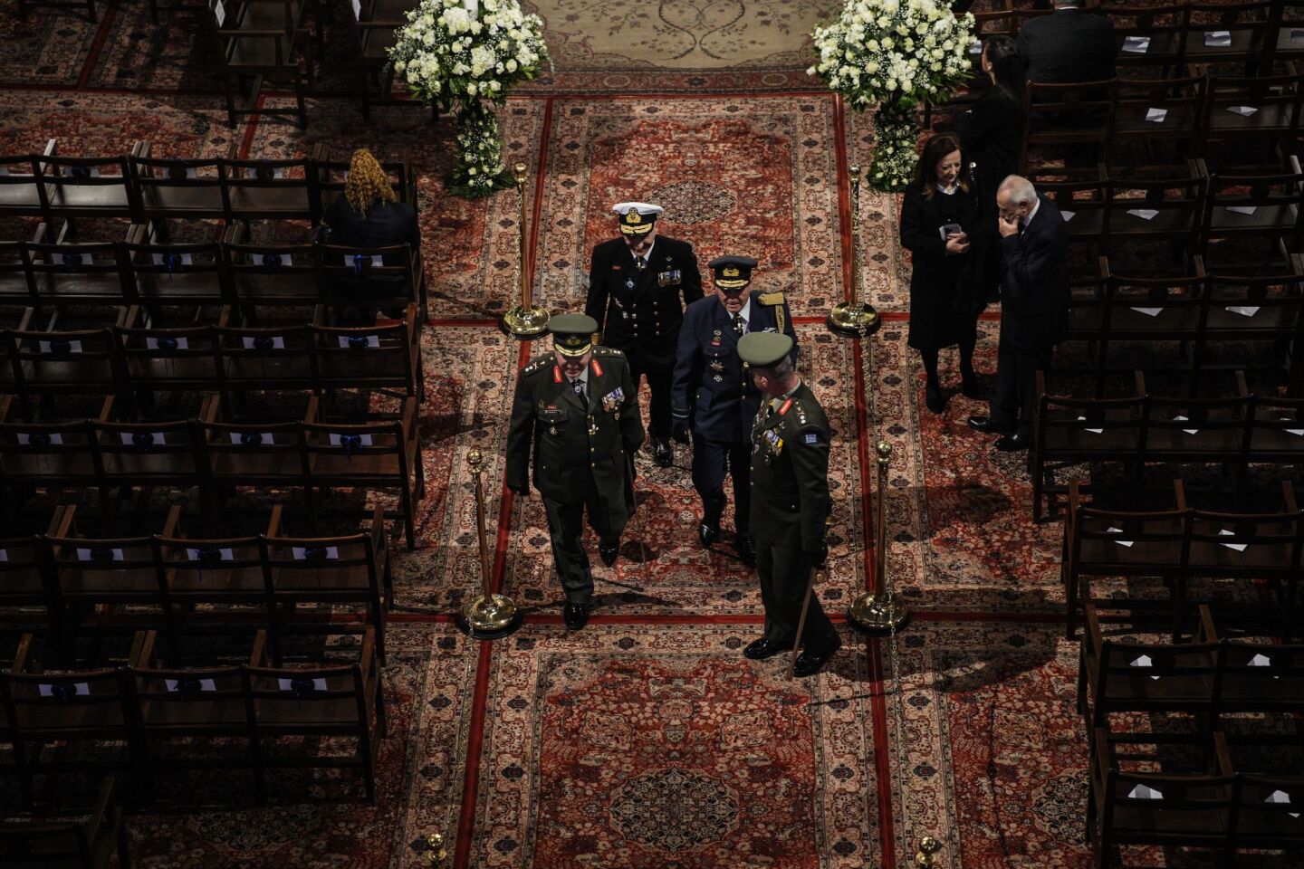 Στιγμιότυπο από την κηδεία του Κώστα Σημίτη