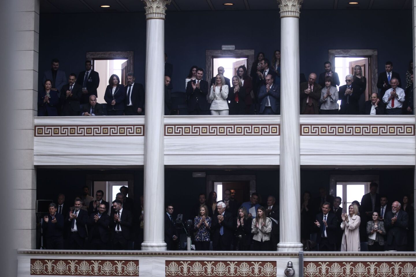 Στιγμιότυπο από το εσωτερικό της Βουλής