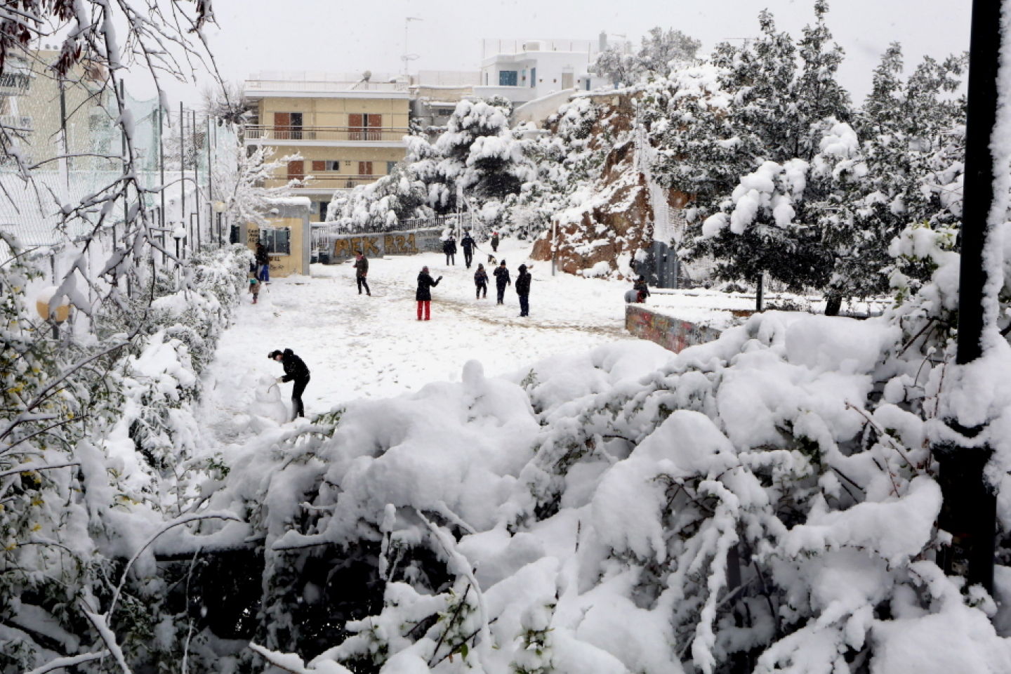 Χιονισμένη Αθήνα