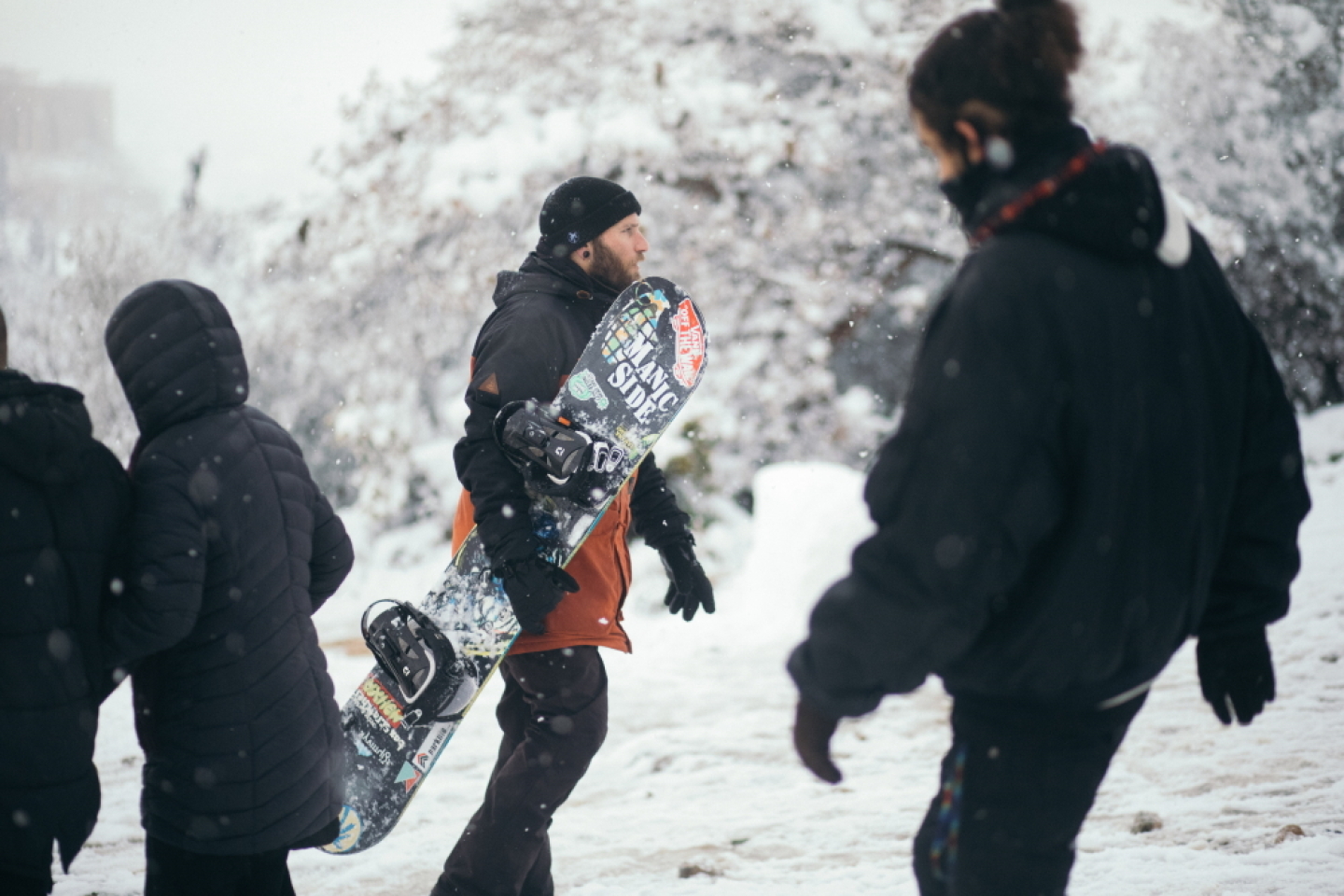 Snowboard στην Ακρόπολη