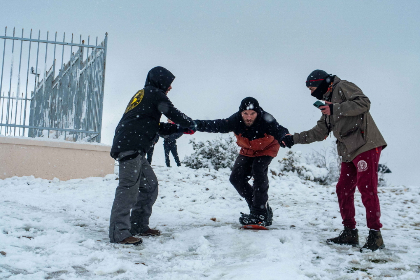Snowboard στην Ακρόπολη