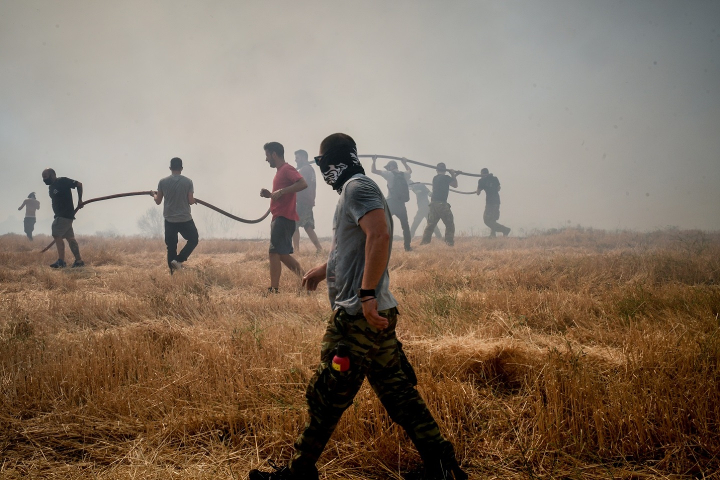 Πυρκαγιά στη Βορειοανατολική Αττική, Παρασκευή 6 Αυγούστου 2021. Στιγμιότυπο από την αναζωπύρωση στις Αφίδνες