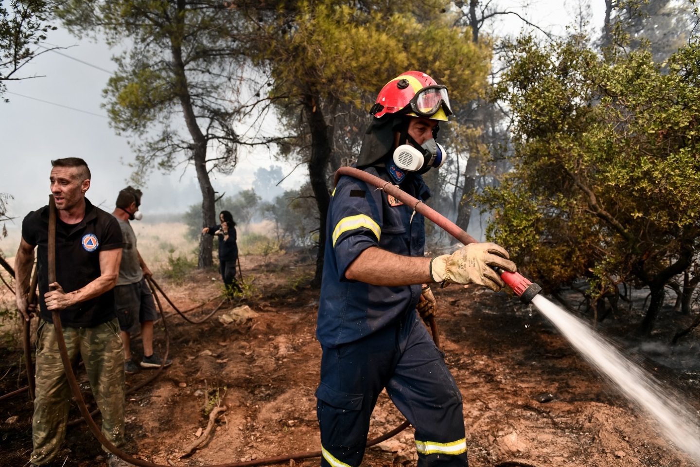 Πυρκαγιά στη Βορειοανατολική Αττική, Παρασκευή 6 Αυγούστου 2021. Στιγμιότυπο από τις Αφίδνες