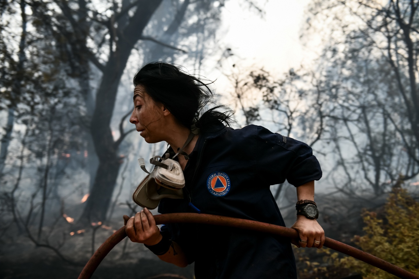 Πυρκαγιά στη Βορειοανατολική Αττική, Παρασκευή 6 Αυγούστου 2021. Στιγμιότυπο από τις Αφίδνες