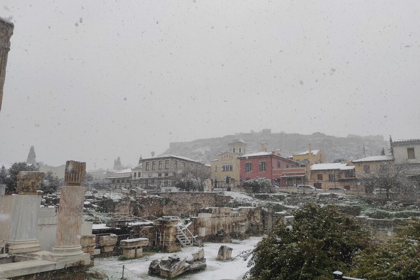 Χιονισμένη Ακρόπολη. 