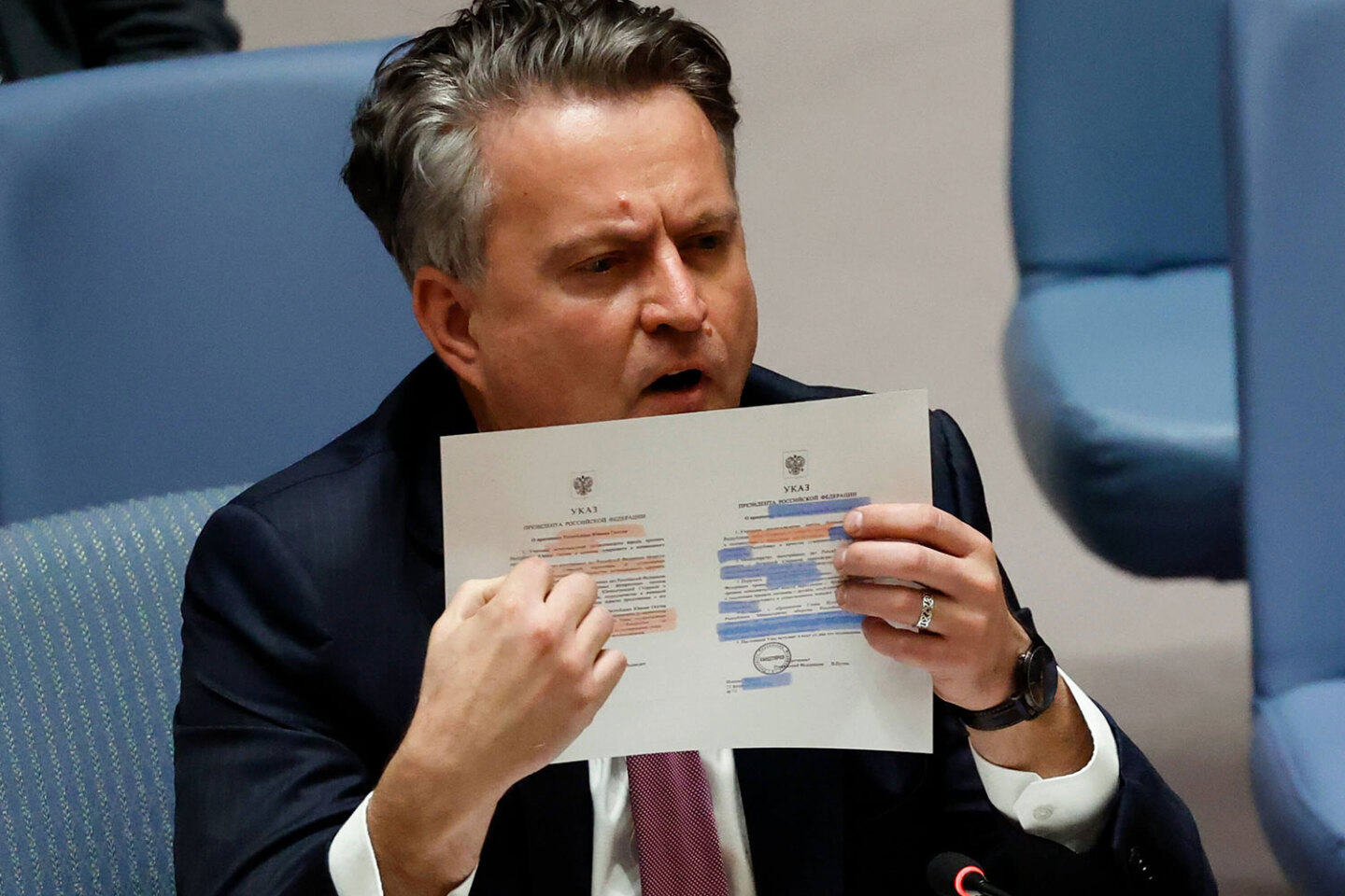 Ρωσο-ουκρανικός πόλεμος: Ο ουκρανός πρέσβης στο Συμβούλιο Ασφαλείας του ΟΗΕ τη στιγμή που η Ρωσία εισέβαλε στη χώρα του