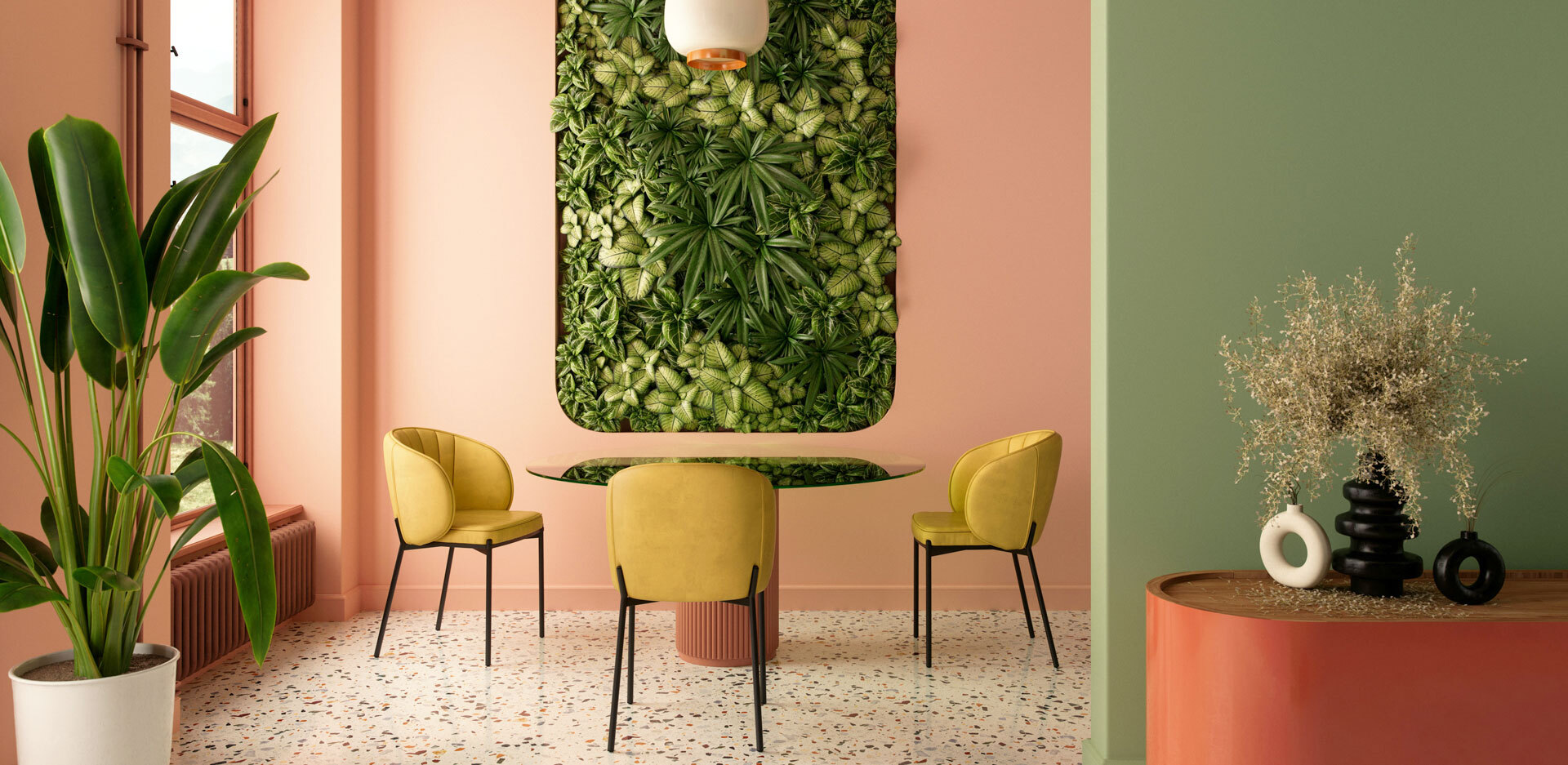 Χρώματα στους τοίχους και στα έπιπλα