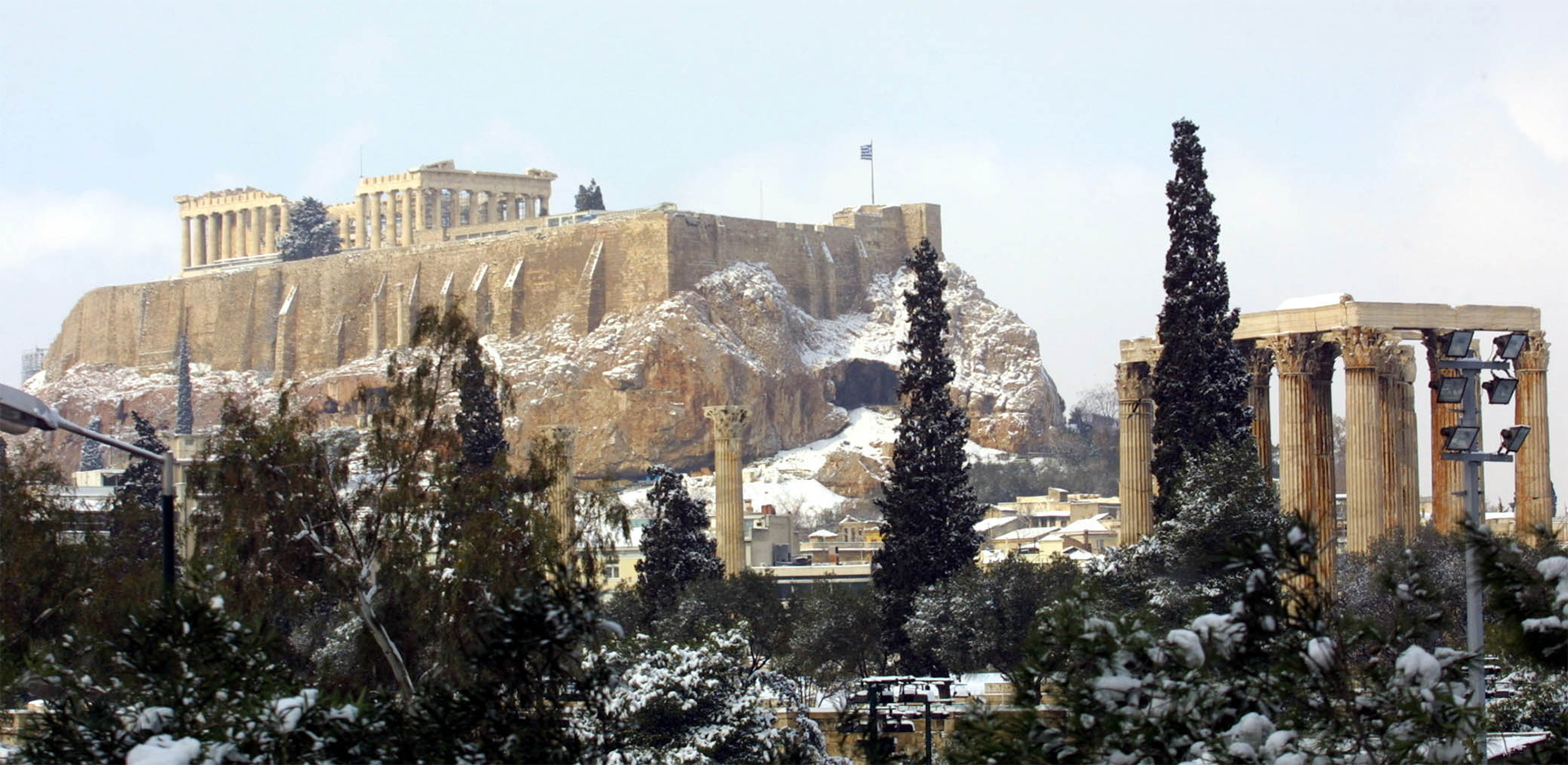 Χιονόπτωση στην Αττική 