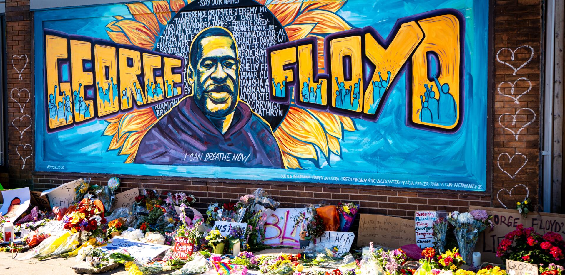Γκράφιτι για την δολοφονία του Τζορτζ Φλόιντ στις ΗΠΑ