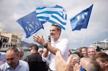 Ο Κυριάκος Μητσοτάκης στο Λασίθι