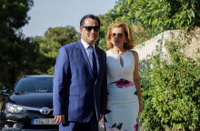 Ο Άδωνις Γεωργιάδης και η Ευγενία Μανωλίδου