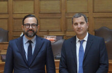 Ο Χρήστος Ταραντίλης και ο εφοπλιστής Γιάννης Μαρτίνος