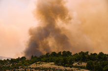 Συνεχίζεται η μάχη με τις φλόγες στη Δαδιά