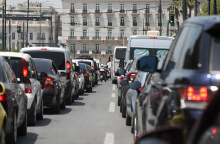 Μποτιλιάρισμα στο κέντρο της Αθήνας