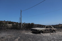 Καταστροφές από τη φωτιά στην Πεντέλη