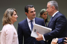 Ο υπουργός Ενέργειας και Περιβάλλοντος Κώστας Σκρέκας στην έκτακτη συνεδρίαση των υπουργών Ενέργειας της Ευρωπαϊκής Ένωσης