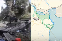 Εγκαταλελειμμένα ρωσικά τανκ και ο χάρτης της ουκρανικής προέλασης στο Χάρκοβο