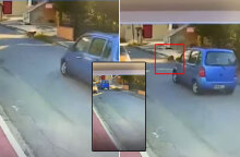 Καρέ καρέ η παράσυρση σκύλου από οδηγό αυτοκινήτου στη Θεσσαλονίκη