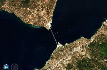 Δορυφορική φωτογραφία από τη γέφυρα του Ρίου - Αντιρρίου