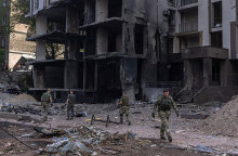 Βομβαρδισμένο κτίριο στο Κίεβο