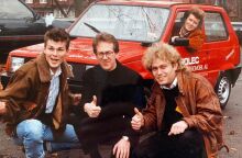 H μπάντα Α Ha με Fiat Panda