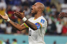 Ο Αγιού πανηγυρίζει το γκολ του κόντρα στην Πορτογαλία στο παιχνίδι με την Γκάνα για το Μουντιάλ του Κατάρ