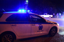 Όχημα της αστυνομίας στον τόπο τροχαίου δυστυχήματος