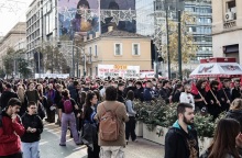 Σε εξέλιξη η μαθητική πορεία μνήμης για τη δολοφονία του Αλέξανδρου Γρηγορόπουλου