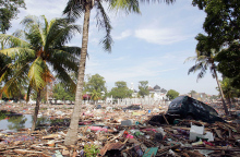Περιοχή στην Ινδονησία μετά το τσουνάμι